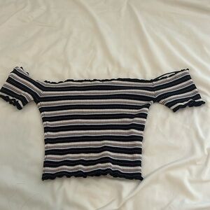 Off the shoulder cropped top